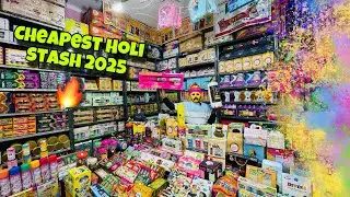 Cheapest Holi Market 2025 | Exploring Gulal, Colour,Pichkari, ₹3RS holi stash😱 |sadar bazar delhi
