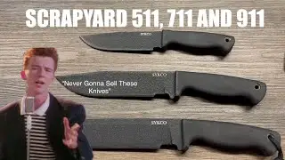 Trio of Survival Knives made by Busse Scrapyard