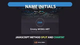 Name initials using method split and chartAt Vanilla Javascript, HTML y CSS