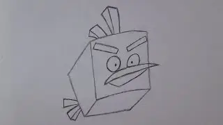 How to draw Ice Bird from Angry Birds Space