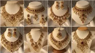 Gold Bridal Necklace Set | Luxury Gold Jewelry | Royal Gold Long Necklace Sets Collection 2026