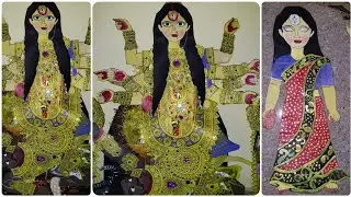 How to make Durga puja idol part-6|Durga maa paper idol making|Navratri 2025|#art #durga #diy #viral