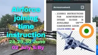 Indian airforce joining instructions intake 02/2025 #indianairforce #joiningletter #instructions
