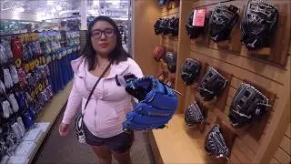 Baseball Glove Shopping At Scheels!   August 2017