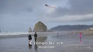 Cannon Beach @ Winter Oregon 冬天的奧勒岡州卡農海灘 เดินเล่นชายหาดตอนฤดูหนาวกันเถอะ