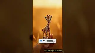 This Giraffe Was Born the Size of a Thumb 😲🦒💛 #aiart  #cute #minianimals #MiniatureMagic #Pets