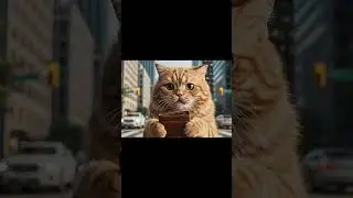 Orange Cat Walking Like a Boss 😎🐾 | Funniest Cat Short Ever!