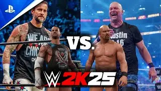 WWE 2K25 - CM Punk VS STONE COLD STEVE AUSTIN NO HOLDS BARRED FULL MATCH  - PS5 PRO
