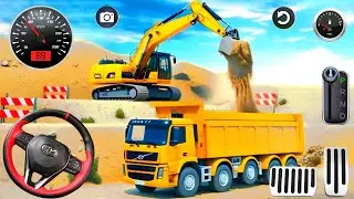 Realistic JCB Truck & Crane Simulator 3D | Road Construction Android Gameplay