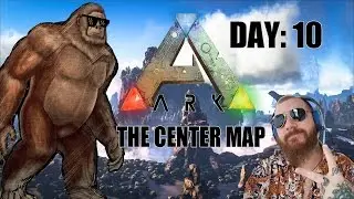 Day:10 Ark:Survival Evolved. Center map. Finding Bigfoot (gigantopithecus)