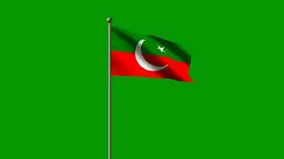 PTI flag green screen background | green screen cartoon| green screen animation flag Pti jalsa flag