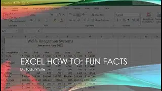 Microsoft Excel Tutorial: Excel fun facts