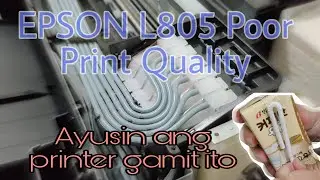 Madiskarteng solution sa printer ng may issue printing in colored. Epson L805 poor print quality.
