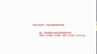 PHP  Polymorphism