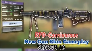 RPD-Carnivorous New Gun Skin Gameplay Call Of Duty Mobile CODM