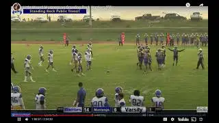 Chance Eagle finds Leondre Twinn with a touchdown pass in Standing Rock's win over Little Wound