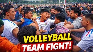 पुर्बका खेलाडीहरुमा कत्ती अनुसासन हुदैन !!खेलाडीहरुले नै कुटे रेफ्रीलाइ!! Nepal vs india volleyball