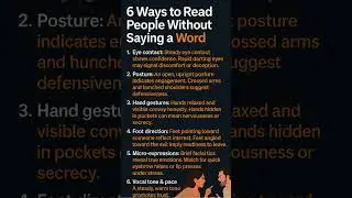 6 Ways To Read People Without Saying a Word | Body Language Secrets You Need to Know