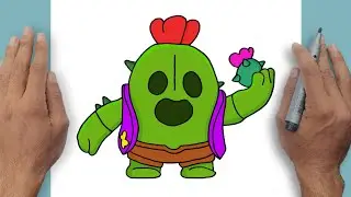 How to Draw Spike Easy Step-by-step | Brawl Stars