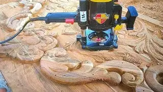 Wood carving - unboxing router machine | latest wooden bed design