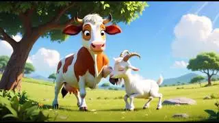 &ldquo;Cow & Goat Friendship Story | Cute 3D Cartoon Poem for Kids | Funny Animal Poem&rdquo;