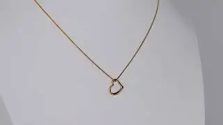 Personalized Delicate Heart Necklace Gold