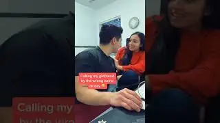 Calling my 💕 Girlfriend  💕 another girl's name prank |  #shorts