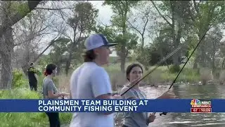 North Platte Plainsmen team building at Community Fishing Event