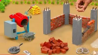 Thief sets house on fire | DIY mini tractor builds fireproof brick and cement house @DIYMachinery