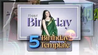 Top 5 Premium Birthday Template | Alight Motion | XML file 📎