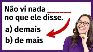 ❌ Teste de PORTUGUÊS! Você sabe usar DEMAIS e DE MAIS? ✅