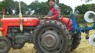 1961 Massey Ferguson 65 3.3 Litre 4-Cyl Diesel Tractor (58 HP) with Ransomes Plough