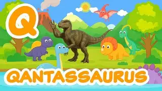 Q is for Qantassaurus 🦖 | ABC Dino Songs | Whimsical Cartoon Vector Art