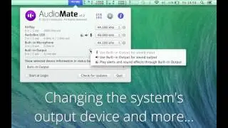 Easy audio control for your Mac with AudioMate