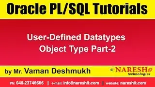 Oracle PL/SQL Tutorials | User-Defined Datatypes Object Type Part-2 | by Mr.Vaman Deshmukh