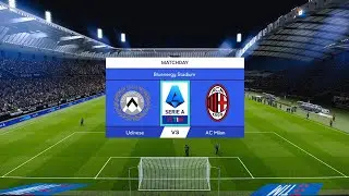 Udinese vs AC Milan | Bluenergy Stadium | 2023-24 Serie A | PES 2021