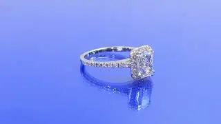 Radiant cut lab-grown diamond engagement ring 1005 0111