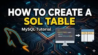 How to create a SQL Table - MySQL
