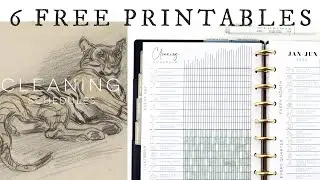 🫧🧹2024 Cleaning Schedule Set Up | Free Printables! How to Plan Cleaning | Happy Planner Tracker