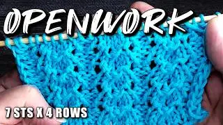 Super Easy Openwork Knitting Pattern | Only 1 Row to Remember #beginnerknitting #280