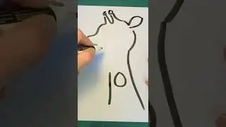 How to Draw a Giraffe Easy (using the Number 10) For Kids!