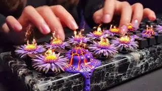 🌿 Secret Lava Garden | Unique Flower Keyboard ASMR | 4K Macro Visuals