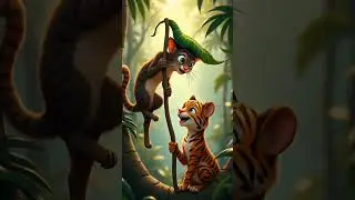 Mini Tiger and Cat Fun #MiniTiger #FunnyAnimalStory #CatAndTiger