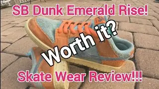 Nike SB Dunk Low Review! Emerald Rise dunks Skateboard thoughts. How do Nike SB Dunks skate?
