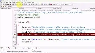 Lecture:82| pointer| void pointer for long integer type variable| declaration & intialization|Pashto