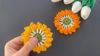 Live Crochet | Viral Flower Motif 🌼 