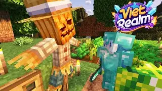 Nhặt r&aacute;c trong Minecraft VietRealm của Anh Bronub