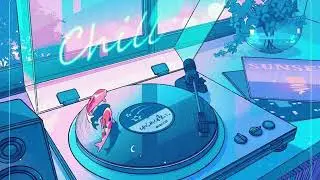 Chill Vinyl Lo-Fi 🎶 Neon Turntable Vibes | Cozy Sunset Beats