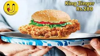 king zinger unique burger shadbagh🍔😋