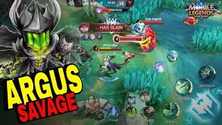 Argus Savage Gameplay 🔥 Epic Kills 🎯 & Death 💀 Moments || #mlbb #argus 